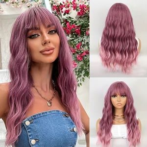 Beautiful light fuchsia 22 inch wig! Soft like real hair. Everyday or costume
